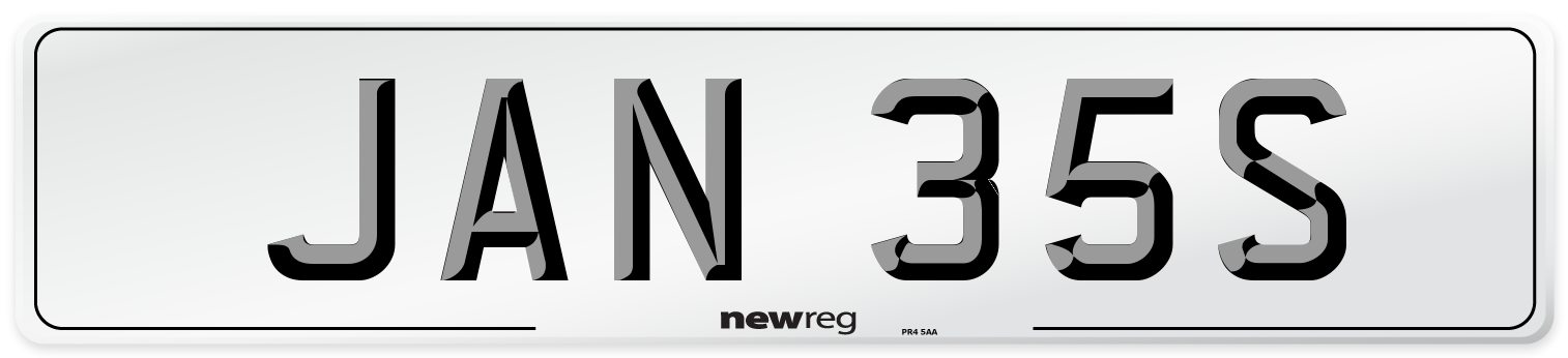 JAN 35S Number Plate from New Reg